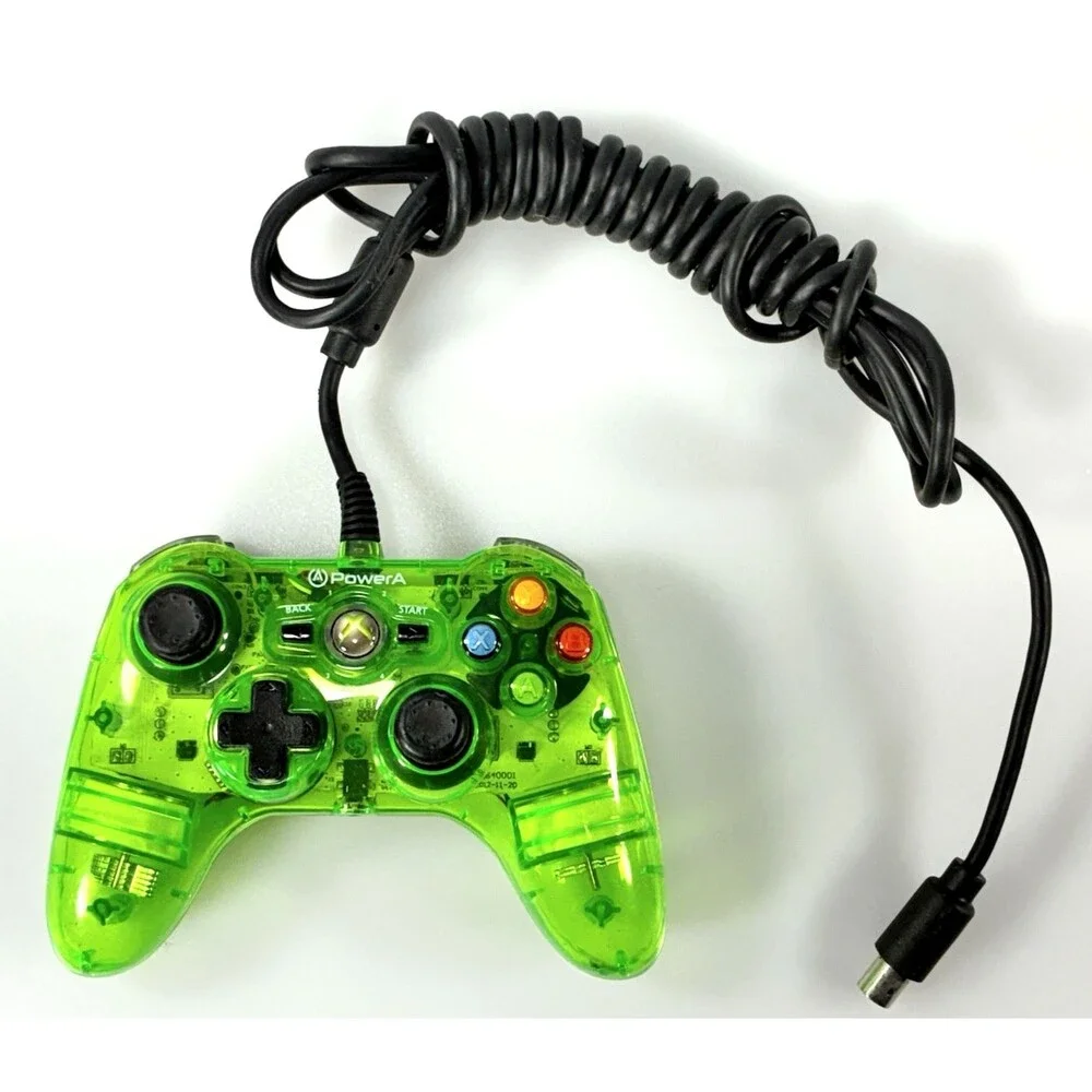 Xbox PowerA #105660-FR Mini Transparent Green Wired Controller Tested